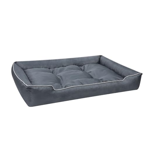 Hundebett, wasserdichtes Oxford-Tuch, flauschiges und weiches Haustierbett, waschbar, geeignet für alle Hunderassen, Grau, Größe S 40 x 30 cm von OLEOJH