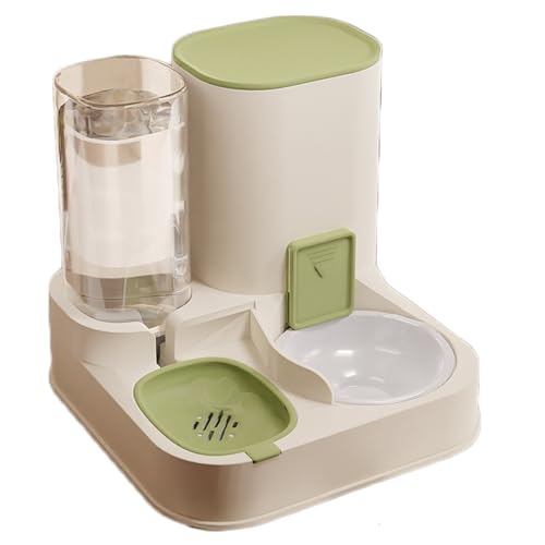 Katzenfutter und Wassernapf Set, Automatisches Füttern Integriertes Set, Abnehmbarer Hundenapf mit Wasserspender, Geeignet für Katzen und Hunde - Grün||Gewöhnlicher Napf Katzenfutter und Wassernapf Set, Automatisches Füttern Integriertes Set, Abnehmbarer Hundenapf mit Wasserspender, Geeignet für Katzen und Hunde - Grün||Gewöhnlicher Napf von OLEOJH