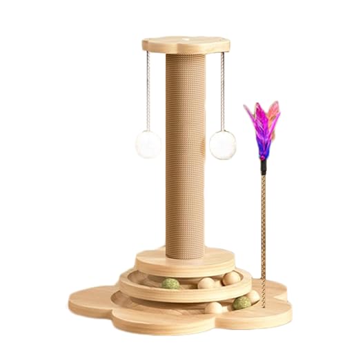 Kratzbaum für Katzen, groß, mit natürlichem Sisalseil überzogen, robuster Boden, 40 cm Innen, Beige Kratzbaum für Katzen, groß, mit natürlichem Sisalseil überzogen, robuster Boden, 40 cm Innen, Beige von OLEOJH