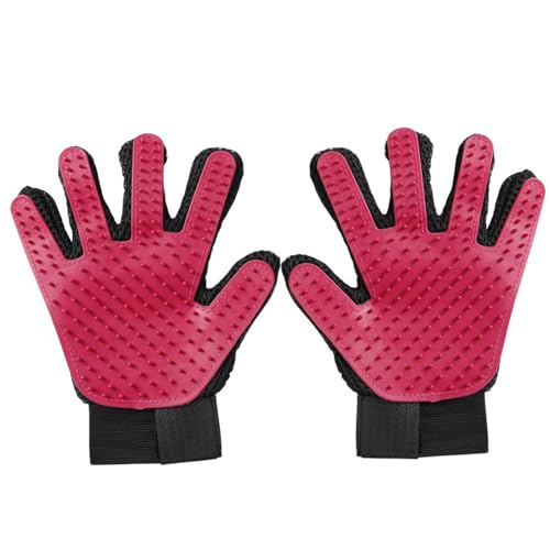 OLEOJH Fellpflegehandschuhe für Haustiere und Hunde, effiziente Tierhaarentfernungshandschuhe, Massage-Pflegehandschuhe, geeignet für Katzen, Hunde, Kaninchen usw. - Rot OLEOJH Fellpflegehandschuhe für Haustiere und Hunde, effiziente Tierhaarentfernungshandschuhe, Massage-Pflegehandschuhe, geeignet für Katzen, Hunde, Kaninchen usw. - Rot von OLEOJH