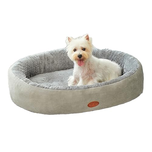 OLEOJH Hundebett, waschbar, rund, weich, abnehmbar, rutschfeste Unterseite, geeignet für mittelgroße Hunde, Grau, 66 x 90 cm OLEOJH Hundebett, waschbar, rund, weich, abnehmbar, rutschfeste Unterseite, geeignet für mittelgroße Hunde, Grau, 66 x 90 cm von OLEOJH