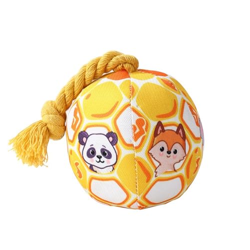 OLEOJH Interaktiver Hundespielzeugball, langlebiges Plüschtier, saubere Zähne, Kau-Haustier-Trainingsball, kann Geräusche machen, geeignet für kleine und mittelgroße Hunde, 10 cm, Gelb OLEOJH Interaktiver Hundespielzeugball, langlebiges Plüschtier, saubere Zähne, Kau-Haustier-Trainingsball, kann Geräusche machen, geeignet für kleine und mittelgroße Hunde, 10 cm, Gelb von OLEOJH