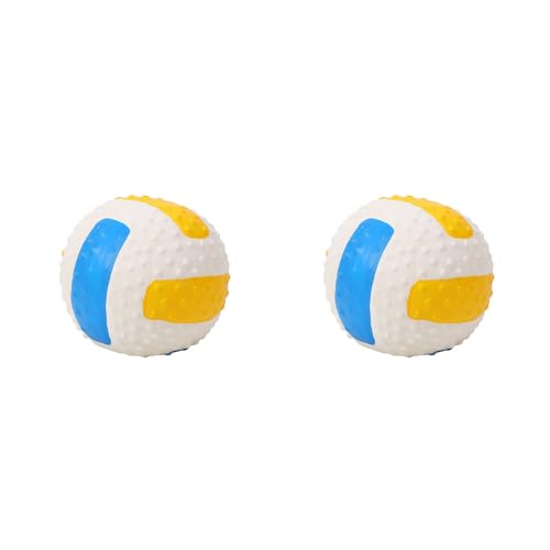 OLEOJH Quietschende Hundebälle, weich, quietschend, für kleine Hunde, Zahnreinigung und Kauspielzeug, geeignet für mittelgroße Hunde, Volleyball, 9 cm, 2 Stück OLEOJH Quietschende Hundebälle, weich, quietschend, für kleine Hunde, Zahnreinigung und Kauspielzeug, geeignet für mittelgroße Hunde, Volleyball, 9 cm, 2 Stück von OLEOJH