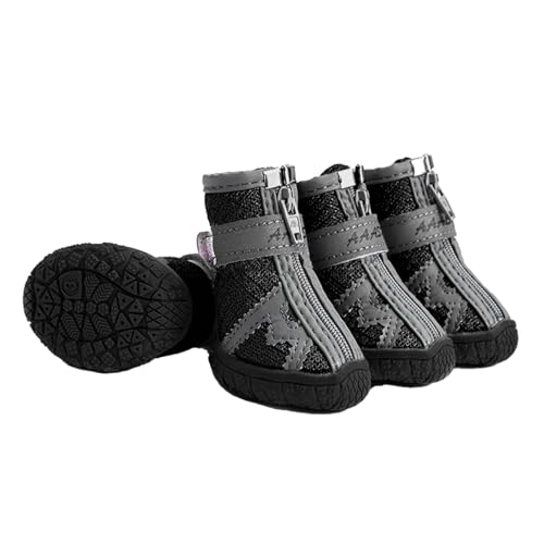 Rutschfeste Hundesocken, Pfotenschutz mit verstellbarem Riemen, geeignet für kleine, mittelgroße und große Hunde, Schwarz, Größe XL, 2 Paar Rutschfeste Hundesocken, Pfotenschutz mit verstellbarem Riemen, geeignet für kleine, mittelgroße und große Hunde, Schwarz, Größe XL, 2 Paar von OLEOJH