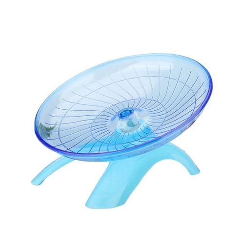 Ultra Leise Hamster Sportrad Hamster Kunststoff Fitnessrad Laufen Leise Rotation Scheibenrad Geeignet für Kleintiere Blau von OLEOJH