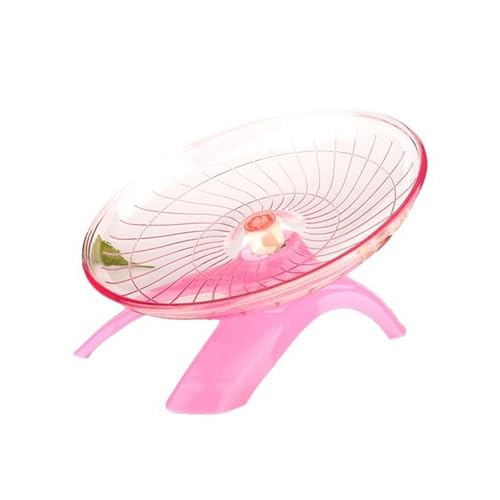 Ultra Leise Hamster Sportrad Hamster Kunststoff Fitnessrad Laufen Leise Rotation Scheibenrad Geeignet für Kleintiere - Rosa von OLEOJH