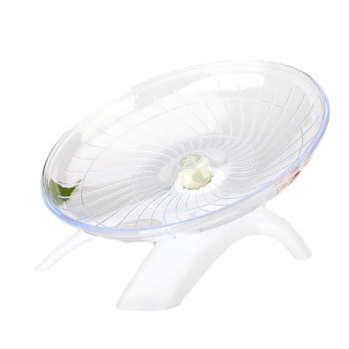 Ultra Leise Hamster Sportrad Hamster Kunststoff Fitnessrad Laufen Leise Rotation Scheibenrad Geeignet für Kleintiere Weiß von OLEOJH