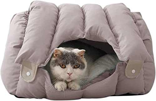 Flauschige Multifunktionales Haustierbett All Seasons Premium Arch Kleines Hundebett Beständig gegen Kratzen und Beißen Bissfeste Katzenbetthöhle Waschbar von OLOTU