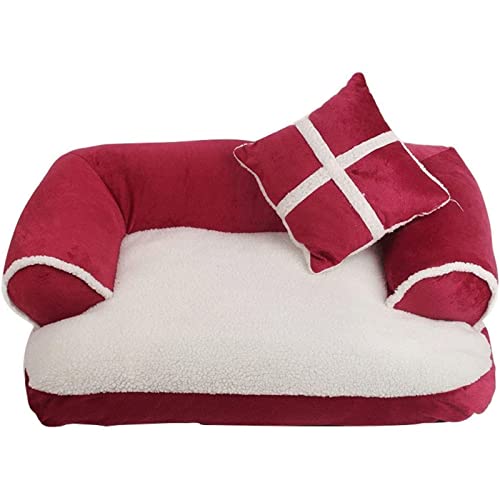 OLOTU Füllung aus Baumwolle für Hunde, gute Halterung, super gemütliches Bett für Katzen, waschbar, Plüschkissen, Sofa-Stil von OLOTU