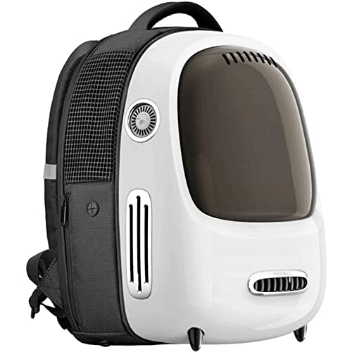 OLOTU Tragbarer belüfteter Katzenrucksack, Katzentragetasche mit eingebautem Lüfterlicht, Haustiertragetasche für Katzen, Hunde und Kleintiere von OLOTU