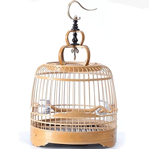 Vogelträger Vintage Vogelkäfig für kleine Vögel, Vogelkäfig im chinesischen Stil mit stehender Stange, handgefertigter Vogelkäfig mit tragbarem Griff Sicher von OLOTU