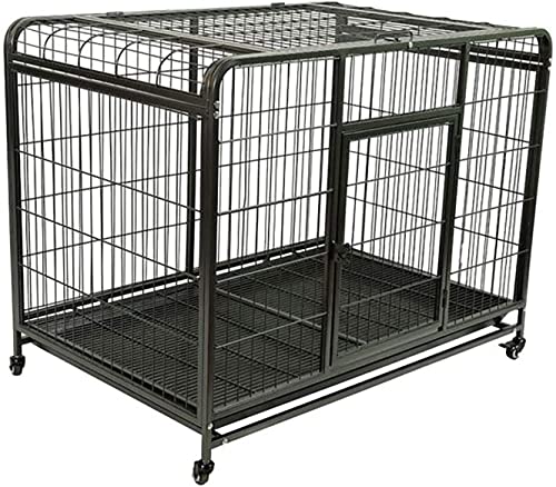 OLSDXAWQ, Haustierkäfig, Vierkantrohr, Auffälliger Hundekäfig, Sicher Und Robust, Mit Schiebedach-Abziehrolle, Mehrere Farben Und Größen,Schwarz,S OLSDXAWQ, Haustierkäfig, Vierkantrohr, Auffälliger Hundekäfig, Sicher Und Robust, Mit Schiebedach-Abziehrolle, Mehrere Farben Und Größen,Schwarz,S von OLSDXAWQ