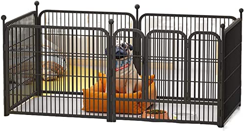 OLSDXAWQ, Haustierkäfig Innenhaustierzaun Großer Raum Verbindungsstangenbaugruppe Kleine Und Mittlere Katzen Und Hunde Und Größen,Schwarz,S von OLSDXAWQ