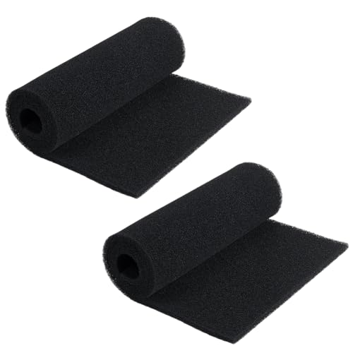 OLYCRAFT Aktivkohle-Media-Pad, 30 ppi, Vorfilter, Kohle-Schwamm-Pads, schneidbare Aktivkohle-Media-Pad, Aquarium-Schwamm-Filter-Pads für Aquariumfilter, 91,4 x 30,5 x 1,1 cm, 2 Stück von OLYCRAFT
