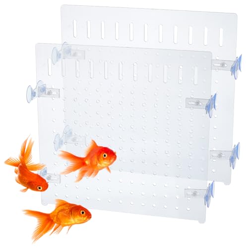 OLYCRAFT Aquarium-Trennwand aus Acryl, transparent, 30 x 30 cm, mit Saugnäpfen, verstellbare Aquarium-Trennwand, Isolationsplatte für alle Arten von Aquarien, 2 Stück von OLYCRAFT