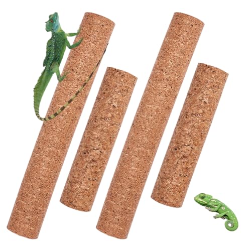 OLYCRAFT Korkzweig für Reptilien, Kletterzweige, natürlicher Baumfrosch, Kork, Holzstab, Reptilien, Klettern, Korkzweige für Schlangen, Eidechsen, Bartdrachen, Chamäleon-Terrarium, 4 Stück OLYCRAFT Korkzweig für Reptilien, Kletterzweige, natürlicher Baumfrosch, Kork, Holzstab, Reptilien, Klettern, Korkzweige für Schlangen, Eidechsen, Bartdrachen, Chamäleon-Terrarium, 4 Stück von OLYCRAFT