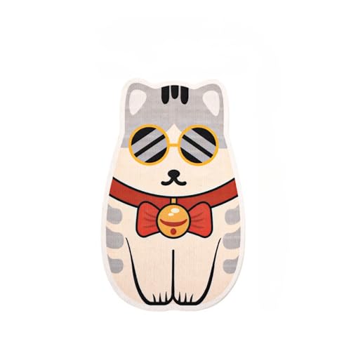 Cartoon Design Kratzmatte für Katzen, Kratzfest und Verschleißfest Selbstansaugender Katzenkletteraufkleber Kein Schmutztropfen (cat2) von OMEM