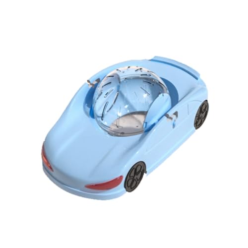 Hamster Rollball Laufrad in Sportwagen-Form, Abnehmbares Spielzeugauto für Bewegung, Spaß und Fitness für Kleintiere (Blau) von OMEM