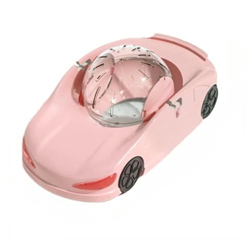 Hamster Rollball Laufrad in Sportwagen-Form, Abnehmbares Spielzeugauto für Bewegung, Spaß und Fitness für Kleintiere (Rosa) von OMEM