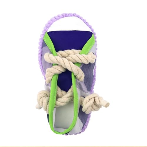 Interaktives Hundespielzeug 2er Set, Kreative Schuhe Form Quietschspielzeug für dauerhafte und sichere Kauspielzeit, lustige Schuhe Sound Spielzeug für kleine und mittelgroße Haustiere (Lila) von OMEM