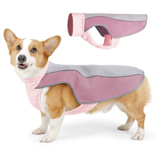 Kühlweste für den Sommer, atmungsaktiv, leicht, für heißes Wetter, bequemes Tragen (Grau-Rosa, XL) von OMEM