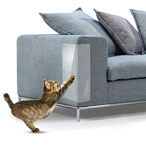 OMEM 2 Stück Flexible Vinyl Kratzschutz Möbelschutz Couch Guard Sofa Slipover Pads für Stoff von OMEM