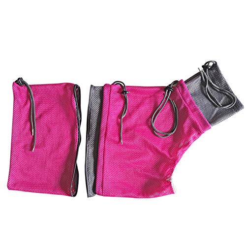 OMEM Spezielle Fellpflegetasche, abnehmbares Netzgewebe, zum Baden von Katzen, zum Schneiden von Nägeln, Reinigungszubehör für Haustiere (rosarot) von OMEM