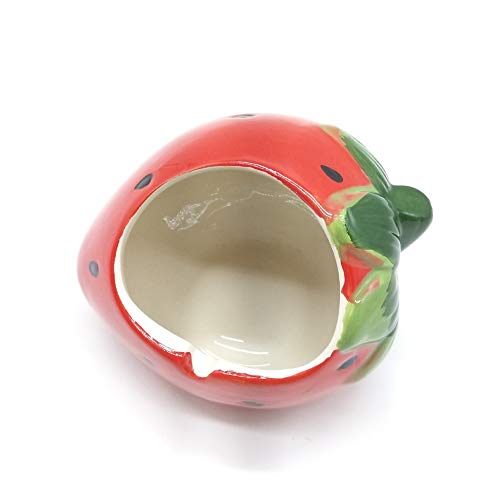 OMEM Mini-Hamster-Keramiknest, Obstmodell, Anti-Biss-Versteck für Kleintiere, Erdbeere von OMEM