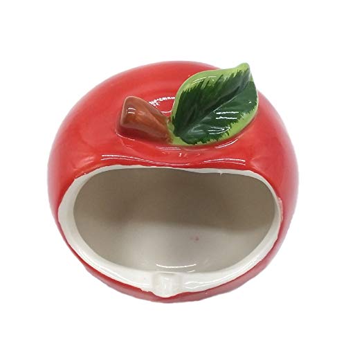 OMEM Mini-Hamster-Keramik-Nest, Obstmodell, Anti-Biss-Versteck für Kleintiere, Apfel von OMEM