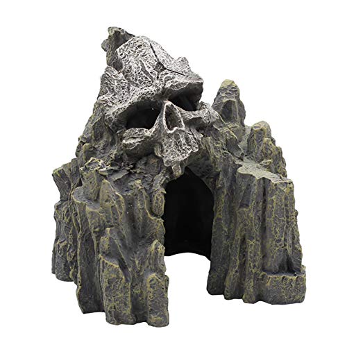 OMEM Reptilien-Dekoration für Terrarium, Harz, Totenkopf, Fels, Dekoration, Landschaftsbau, Aquarium OMEM Reptilien-Dekoration für Terrarium, Harz, Totenkopf, Fels, Dekoration, Landschaftsbau, Aquarium von OMEM