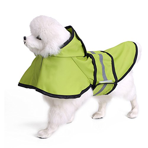 Wasserdichter Regenmantel für kleine, mittelgroße und große Hunde, alle Jahreszeiten, universelle Haustier-Regenbekleidung, geeignet für alle Hundegrößen, langlebiger Schutz im Freien (Grün, L) Wasserdichter Regenmantel für kleine, mittelgroße und große Hunde, alle Jahreszeiten, universelle Haustier-Regenbekleidung, geeignet für alle Hundegrößen, langlebiger Schutz im Freien (Grün, L) von OMEM