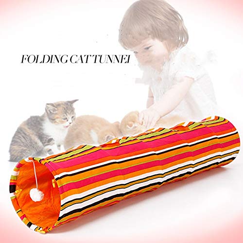 Katzentunnel Cat Tunnel Faltbare Farbstreifen Cat Zelt Katzenspielzeug Katzenbedarf Katze Bohrschappe für Kätzchen Katzentunnel Cat Tunnel Faltbare Farbstreifen Cat Zelt Katzenspielzeug Katzenbedarf Katze Bohrschappe für Kätzchen von ONDIAN