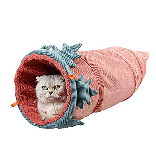 Katzentunnel Cat Tunnel Pet zusammenklappbare Katze Spielen Pet Supplies für Kätzchen (Farbe : rot, Size : One Size) von ONDIAN