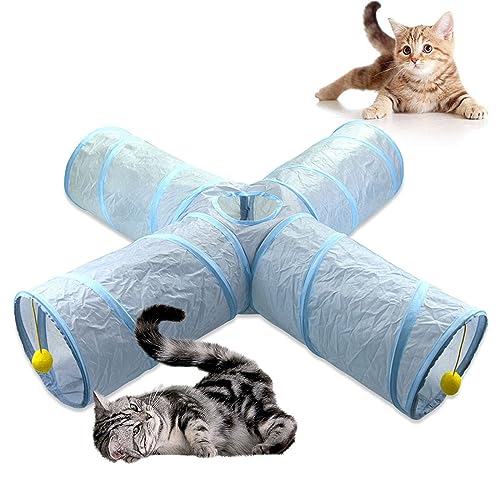 Katzentunnel Katzentunnel, Katzentunnel for Hauskatzen, zusammenklappbarer Katzenspieltunnel für Kätzchen von ONDIAN