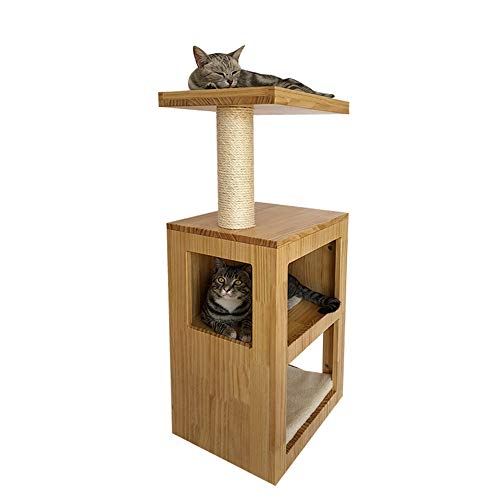 Kratzbaum Cat House Activity Center Spielzeug for Katzen Geht Zum Schlaf Spielen von ONDIAN