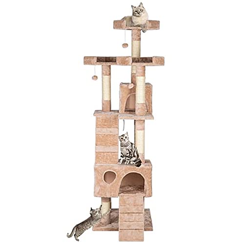 Kratzbaum Katzenkletterhalter Turm Baumrahmen Eigentumswohnung Spielzeug Sisal Hanfmöbel von ONDIAN