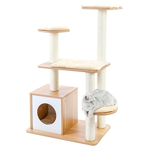Kratzbaum Multi -Level -Katzenbaum -Holzkatze Kletterbaumkatzenturm Kratzbaum Multi -Level -Katzenbaum -Holzkatze Kletterbaumkatzenturm von ONDIAN