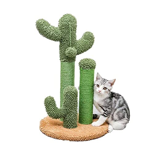 Kratzbaum für Katzen Katzenkratzbaum Sisal Katzenkratzer Kleiner grüner Katzenkaktus für Katzenspiel von ONDIAN