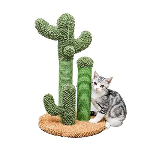 Kratzbaum für Katzen Katzenkratzbaum Sisal Katzenkratzer Kleiner grüner Katzenkaktus für Katzenspiel von ONDIAN
