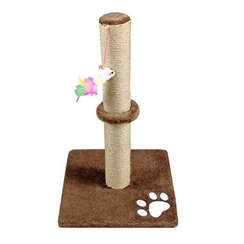 Kratzbaum für Katzen Kratzbäume for Katzen, Krallenkratzer, Seil, hängendes Ballspielzeug für Katzenspiel (Farbe : Braun, Size : 50x30cm) von ONDIAN