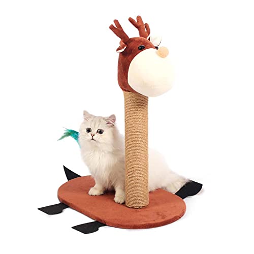 Kratzbaum für Katzen Kratzbaum for Katzen, Sisal-Seilmöbel mit Bällen, Spielzeug für Katzenspiel (Farbe : Elk, Size : 50x30cm) von ONDIAN
