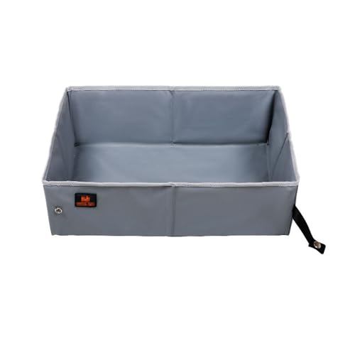 Tragbare Katzentoilette Katzentoilette, zusammenklappbare Katzentoilette, tragbare Katzentoilette, zusammenklappbare Toilette für Homecamping (Farbe : Gray, Size : 45x31x13cm) von ONDIAN