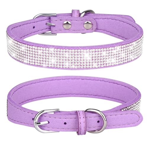 Bling Hundehalsband für kleine Hunde, ausgefallenes hübsches Strass-Diamant-Kristall, niedlich, weich, für Mädchen, Katzen, Welpen, mittelgroße und große Rassen, Haustier, weiblich, Kätzchen, Terrier, Bling Hundehalsband für kleine Hunde, ausgefallenes hübsches Strass-Diamant-Kristall, niedlich, weich, für Mädchen, Katzen, Welpen, mittelgroße und große Rassen, Haustier, weiblich, Kätzchen, Terrier, von ONEFOJOJO