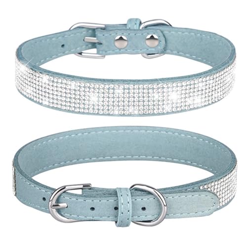Bling Hundehalsband für kleine Hunde, ausgefallenes hübsches Strass-Diamant-Kristall, niedlich, weich, für Mädchen, Katzen, Welpen, mittelgroße und große Rassen, Haustier, weiblich, Kätzchen, Terrier, Bling Hundehalsband für kleine Hunde, ausgefallenes hübsches Strass-Diamant-Kristall, niedlich, weich, für Mädchen, Katzen, Welpen, mittelgroße und große Rassen, Haustier, weiblich, Kätzchen, Terrier, von ONEFOJOJO