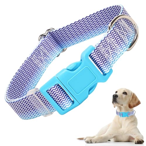 Hundehalsband für mittelgroße Hunde, niedliches Hundehalsband für Jungen, Mädchen, verstellbar, bequem, weich, für Haustiere, Katzen, Halsband für XS, S, M, L, XL (38-M) von ONEFOJOJO
