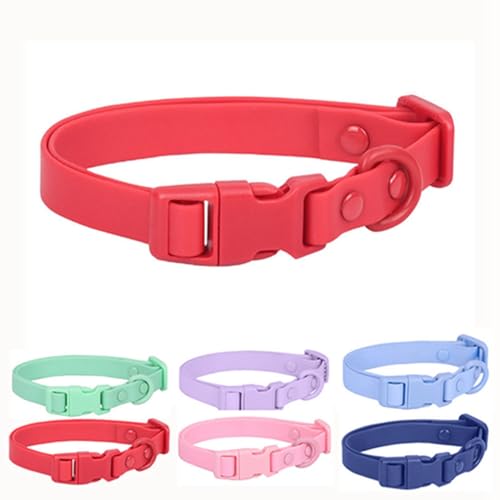 Wasserdichtes Hundehalsband mit Schnalle, niedlich, weiches Silikon, Kunststoff, PVC-Gummi, waschbar, Schnellverschluss, langlebig, Halsbänder für kleine, mittelgroße und große Rassen, Mädchen, Wasserdichtes Hundehalsband mit Schnalle, niedlich, weiches Silikon, Kunststoff, PVC-Gummi, waschbar, Schnellverschluss, langlebig, Halsbänder für kleine, mittelgroße und große Rassen, Mädchen, von ONEFOJOJO