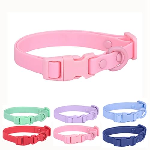Wasserdichtes Hundehalsband mit Schnalle, niedlich, weiches Silikon, Kunststoff, PVC-Gummi, waschbar, Schnellverschluss, langlebig, Halsbänder für kleine, mittelgroße und große Rassen, Mädchen, Wasserdichtes Hundehalsband mit Schnalle, niedlich, weiches Silikon, Kunststoff, PVC-Gummi, waschbar, Schnellverschluss, langlebig, Halsbänder für kleine, mittelgroße und große Rassen, Mädchen, von ONEFOJOJO