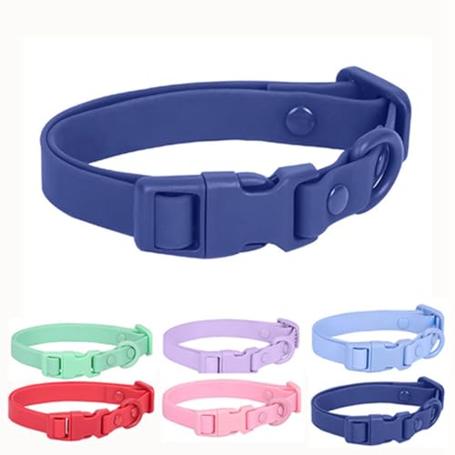 Wasserdichtes Hundehalsband mit Schnalle, niedlich, weiches Silikon, Kunststoff, PVC-Gummi, waschbar, Schnellverschluss, langlebig, Halsbänder für kleine, mittelgroße und große Rassen, Mädchen, Wasserdichtes Hundehalsband mit Schnalle, niedlich, weiches Silikon, Kunststoff, PVC-Gummi, waschbar, Schnellverschluss, langlebig, Halsbänder für kleine, mittelgroße und große Rassen, Mädchen, von ONEFOJOJO