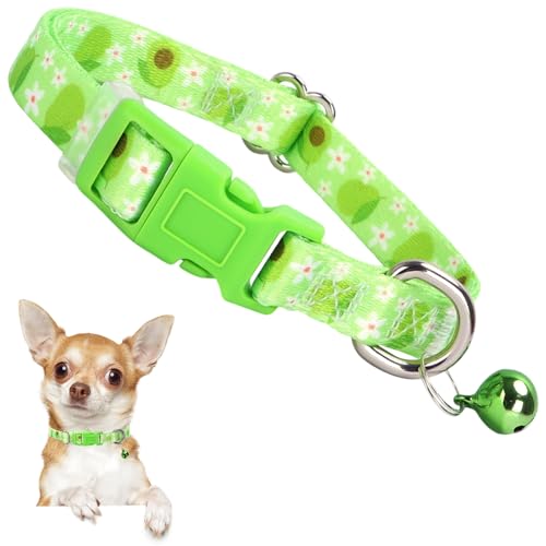 XS Hundehalsband mit Glöckchen, strapazierfähiges Nylon-Halsband für kleine Rassen, verstellbar, niedliches Obstmuster, Halsband für Chihuahua, Zwergspitz, Yorkie, strapazierfähig für aktive Welpen XS Hundehalsband mit Glöckchen, strapazierfähiges Nylon-Halsband für kleine Rassen, verstellbar, niedliches Obstmuster, Halsband für Chihuahua, Zwergspitz, Yorkie, strapazierfähig für aktive Welpen von ONEFOJOJO