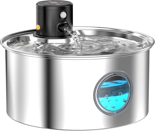 ONNWIN Katzenbrunnen Kabellos Trinkbrunnen für Katze Edelstahl, 3.2L 5000mAh, Praktische Haushaltsgeräte in Standardgröße Einbau-Geschirrspüler ONNWIN Katzenbrunnen Kabellos Trinkbrunnen für Katze Edelstahl, 3.2L 5000mAh, Praktische Haushaltsgeräte in Standardgröße Einbau-Geschirrspüler von ONNWIN